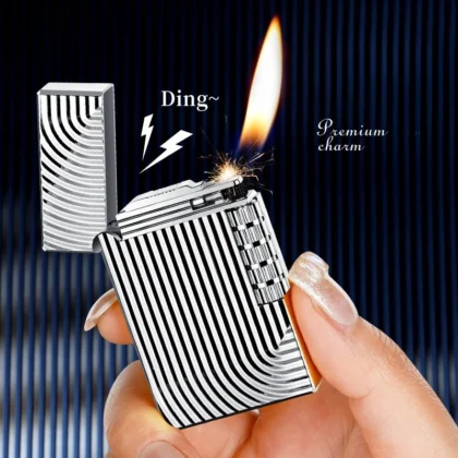 Remarks on Fire Gas Lighter High-value Side-slip Retro Classic Steel Sound Men's Gift