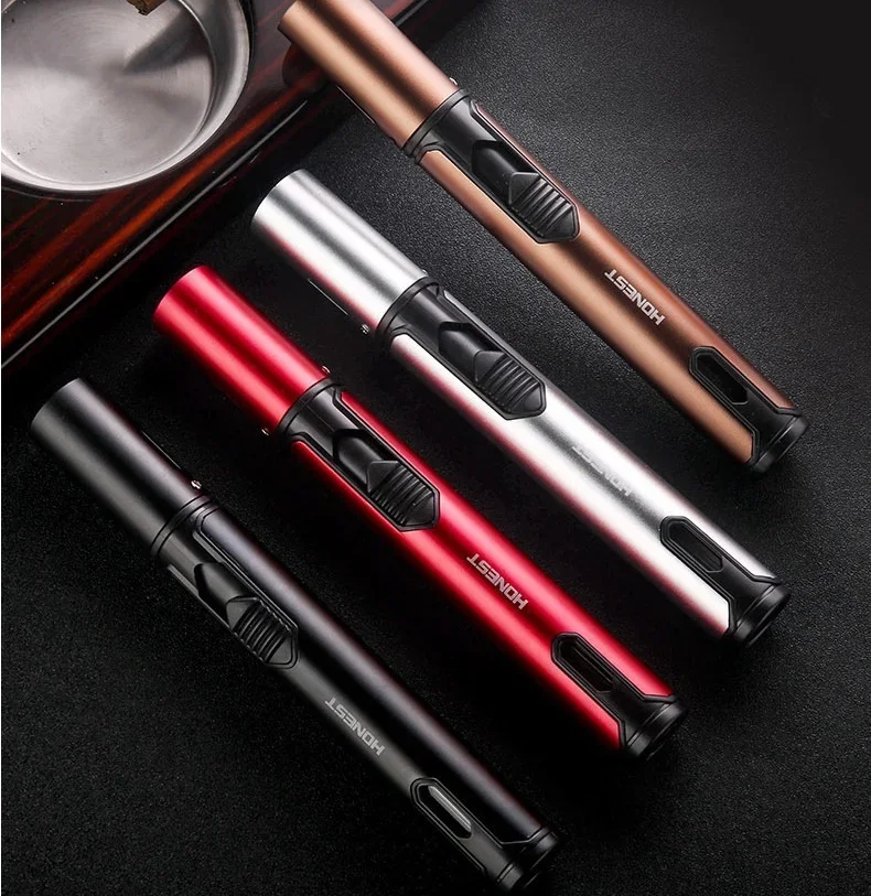 Cigar Lighter Torch Lighter Butanetorch Lighter Gas Torch Burner Windproof Cooking Torch Fire (without gas) - Image 3